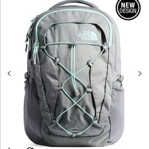 Charcoal and teal Jester north face book bag